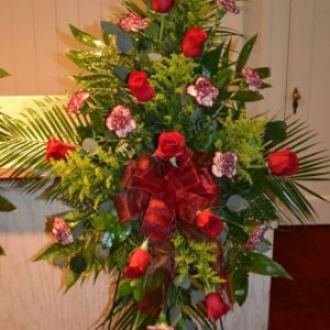 Roses and Carnations Standing Spray