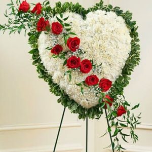 Undying Love Floral Heart - Red